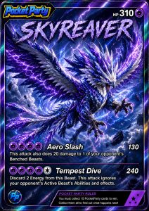 Skyreaver, regular PocketParty collector card