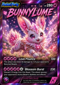Bunnylume, regular PocketParty collector card