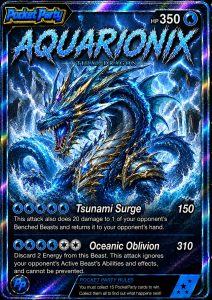 Aquarionix, rare PocketParty collector card