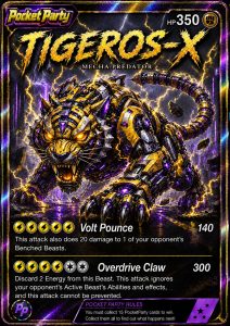 Tigeros-X, rare PocketParty collector card